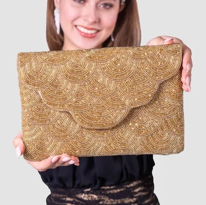 Shimmering Beaded Evening Bag