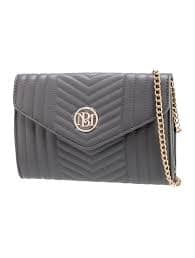 Badgley Mischka Leather Evening Bag - Grey Crossbody Bags, Handbags - BAG69362 | The RealReal