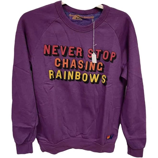Aviator Nation Purple Crewneck Sweatshirt Size S