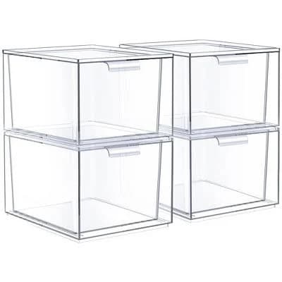 Sorbus 4 Pack Stackable Acrylic Drawers