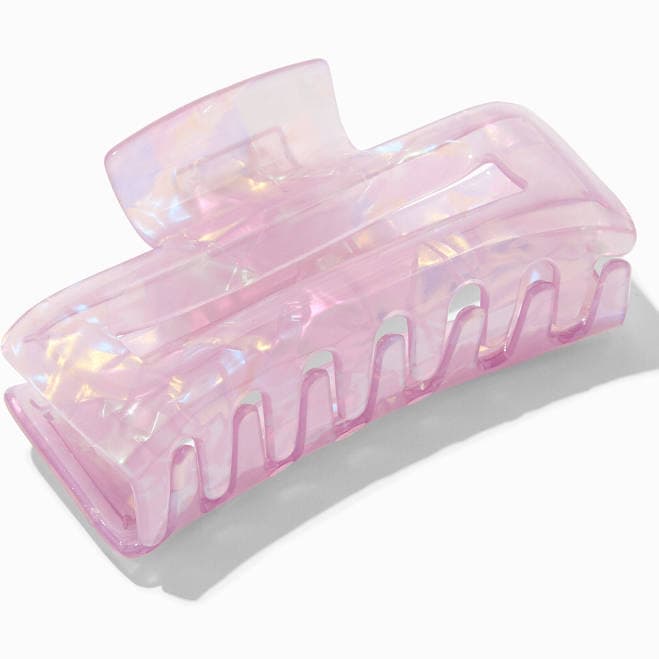 Claire's Iridescent Rectangular Hair Claw