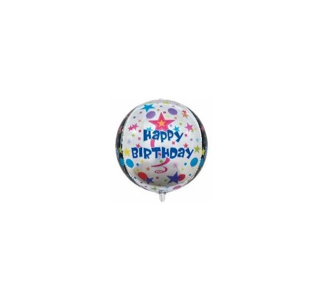 16o Orb Happy Birthday Stars Balloons