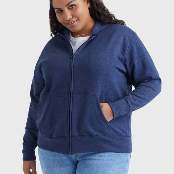 Just My Size ComfortSoft EcoSmart Fleece Full-Zip Women's Hoodie