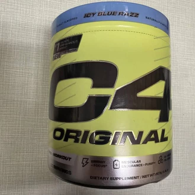 New Sealed C4 Original, Pre-Workout, Icy Blue Razz, 267 oz (9.4 oz) Exp 07/266