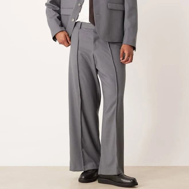 ASOS Loose Fit Twill Suit Pants