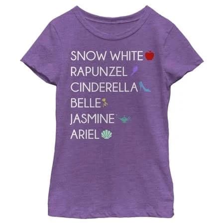 Disney Princesses Princess List Graphic T-Shirt