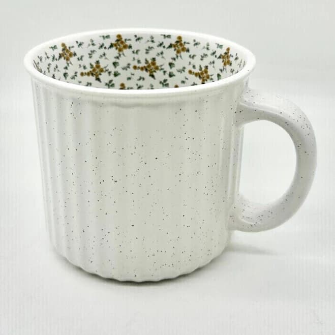 Rachel Zoe Ribbed Ceramic Coffee Mug Cup