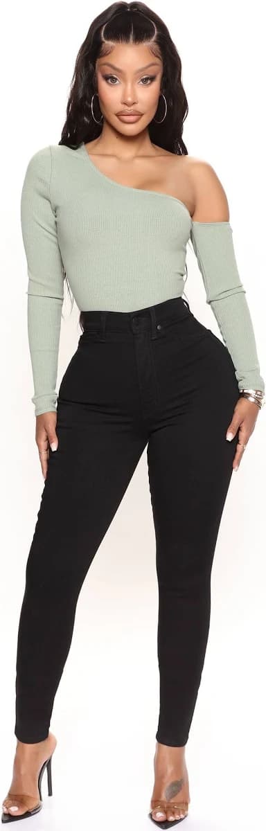 Fashion Nova Women's Flex Game Strong Super High Rise Skinny Jeans