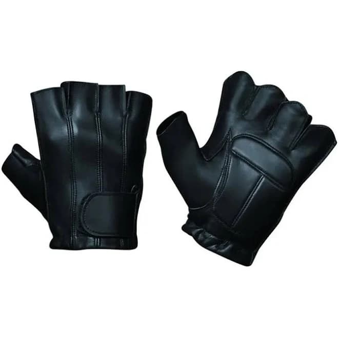 Men's Fingerless Leather Gloves