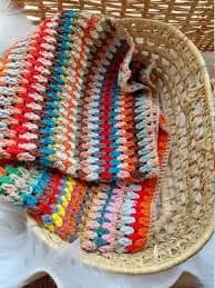 LAWKUL Crochet Coffee Baby Blankets Cable Knit Blanket Cellular Newborn Knit Crib Blanket for Boys and Girls Gender Neutral Blankets Classic Plaid Blankets 40X30 Inches