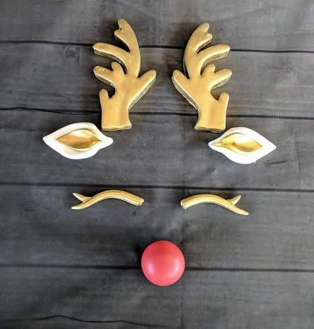 fondant Reindeer cake topper set