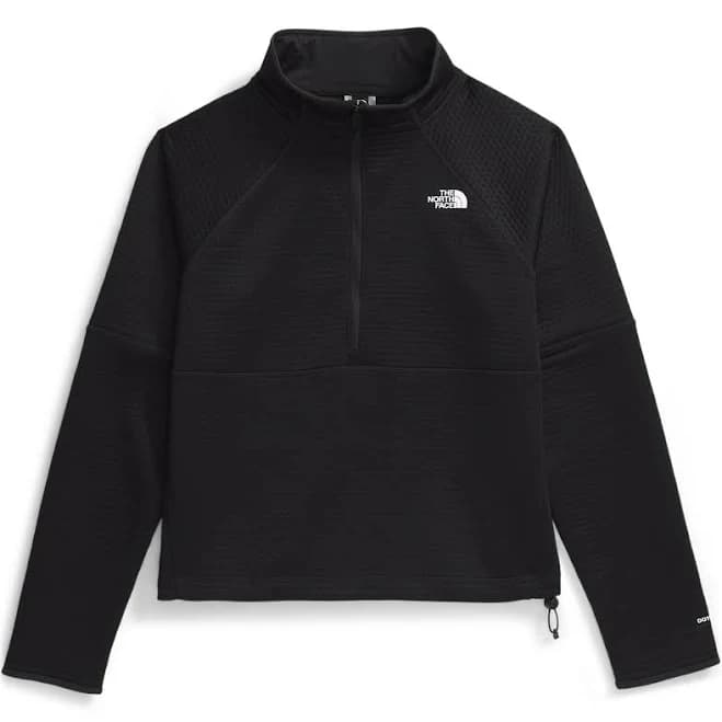 The North Face Women's Dotknit Thermal Quarter-Zip Pullover Black S