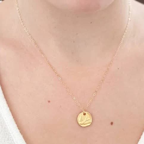 Dainty Swallow Coin Pendant Necklace