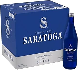 Saratoga| Spring Water, Still (Non-Sparkling), 28 fl oz Glass Bottles (Pack of 12)