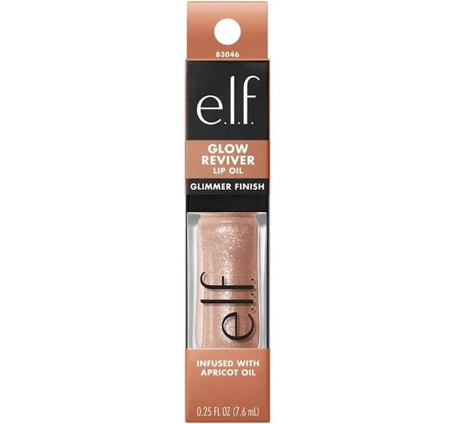 E.l.f. Glow Reviver Lip Oil Glimmer - Crystal Baller - 0.25 Fl Oz
