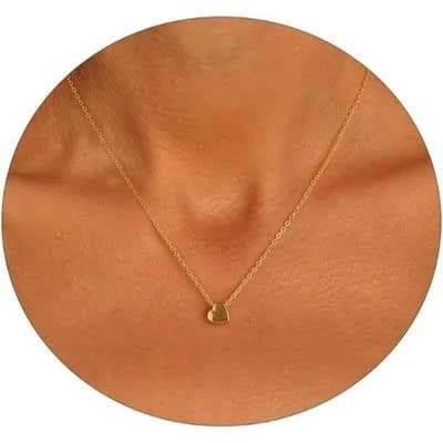 14K Gold Plated Dainty Heart Pendant Necklace