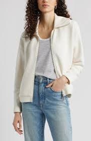 Caslon® Ottoman Knit Bomber Jacket | Nordstrom