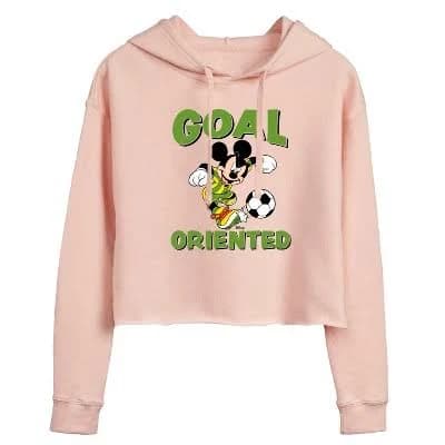 Disney Women's Soccer Goal Cropped Hoodie