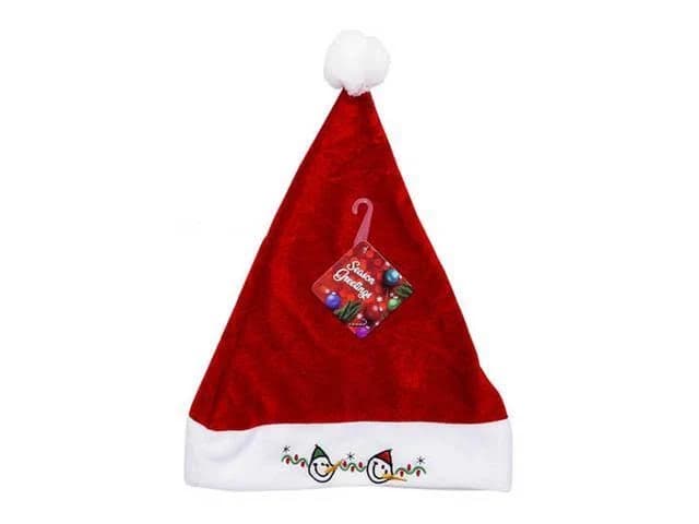 14" Santa Embroid Christmas Hat