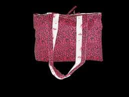 Bolso bolso, bolso de algodón estampado rojo leopardo, cierre zip, muy práctico con 6 bolsillos - Etsy España