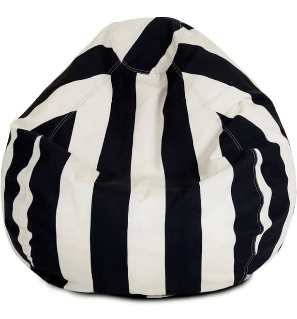 Vertical Stripe Shredded Foam Bean Bag Chair