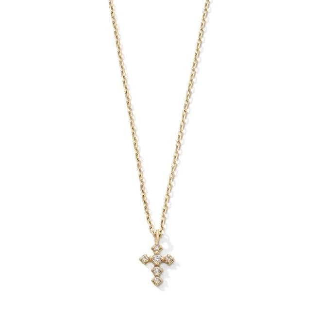 Zales 10K Gold Lab-Grown Diamond Cross