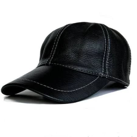 Lambskin Leather Baseball Cap