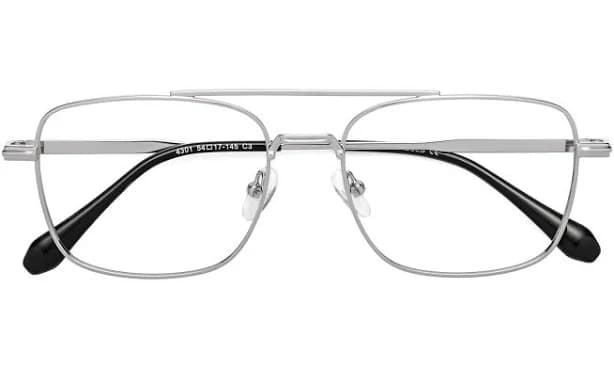 Grandpa Double Bridge Metal Square Reading Glasses