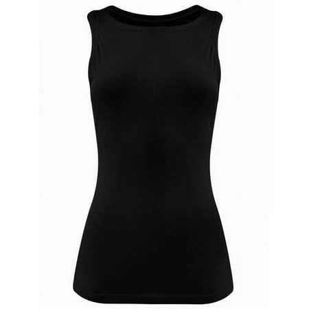 RmeKearg Womens Sleeveless Crew Neck Tank Tops Fashion Summer Casual Basic Slim Fit Racerback Top Shirt Blouses, Women's, Size: XL, Black