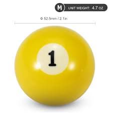 2 1/4 Inch Pool Balls Blues & Yellows Pool Balls - 2 1/4 Inch (57.2mm), American Standard Size, High Quality Aramith Pool Balls