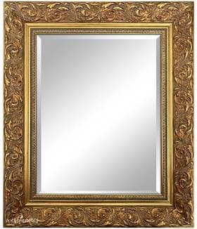 Bella French Ornate Embossed Framed Wall Mirror