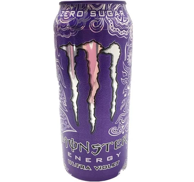 MONSTER ENERGY ULTRA Violet DRINK 16 FL OZ Size Empty CAN Metal For Tin Art