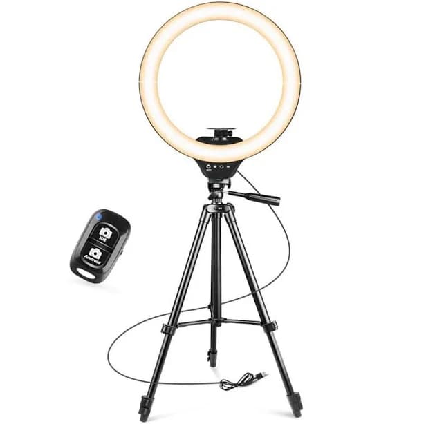 Ahfiwaso 14 in. Ring Light with 50 in. Extendable Tripod Stand
