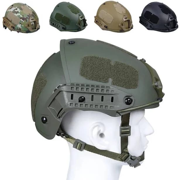 Tactical Helmet Airsoft Paintball CS Game Training Helmet with Night Vision Mount Adjustable