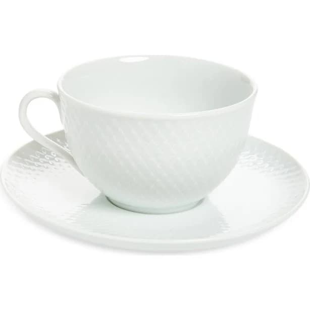 Rhombe Tea Cup With Matching Saucer