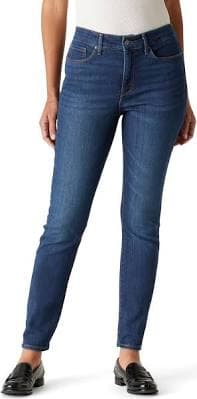 Levi Strauss Women's Signature Mid Rise Skinny Jeans with Tummy-Smoothing