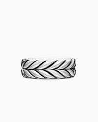 David Yurman Chevron Ring in Sterling Silver | Free Shipping
