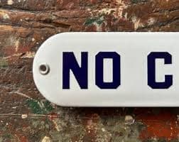 C. 1950's “no Credit” Porcelain Mercantile Register Sign. - Etsy