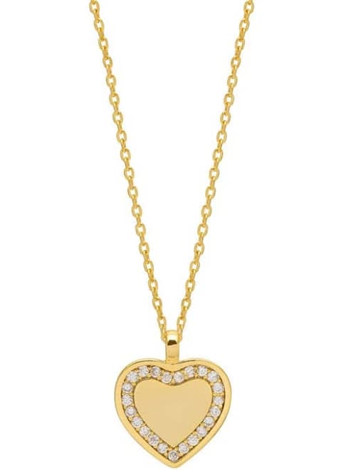 Estella Bartlett Women's Cubic Zirconia Heart Pendant Necklace