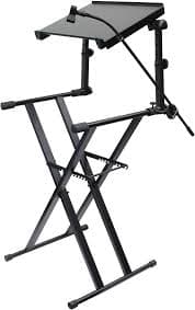 Amazon.com: Black Two Tier X-Stand with Mic Boom and Top Shelf : Musical Instruments