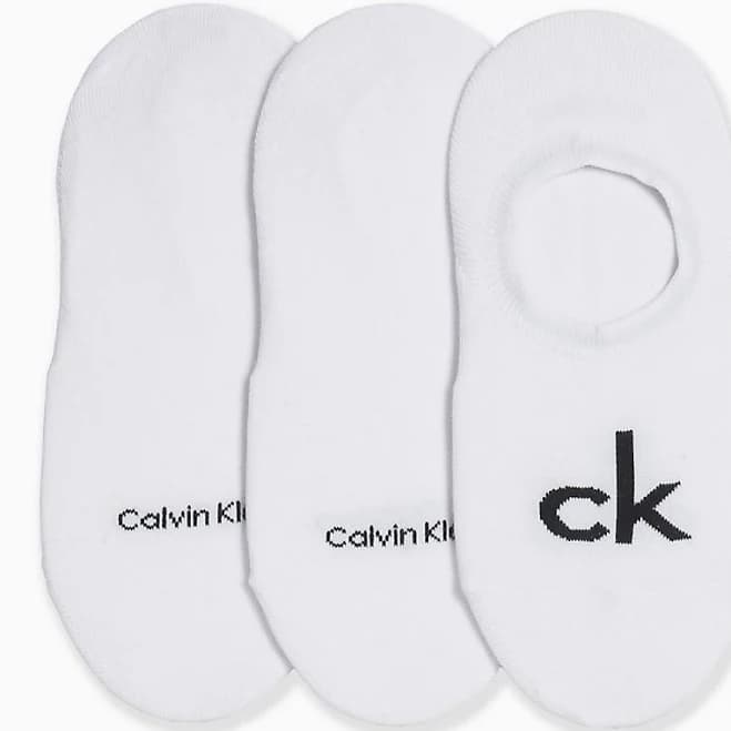 Calvin Klein Women's 3-Pack Modern Cotton Logo Liner Socks - Black