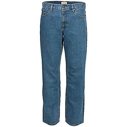 Blue Mountain Men's Relaxed Fit Mid-Rise Denim 5-Pocket Jeans