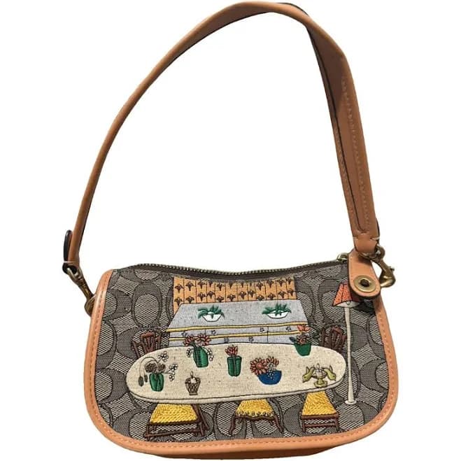 Coach Signature Jacquard Swinger 20 Shoulder Bag Multicolor