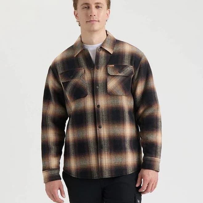 Matix Men's Sherpa Lined Buffalo Check Flannel Shacket