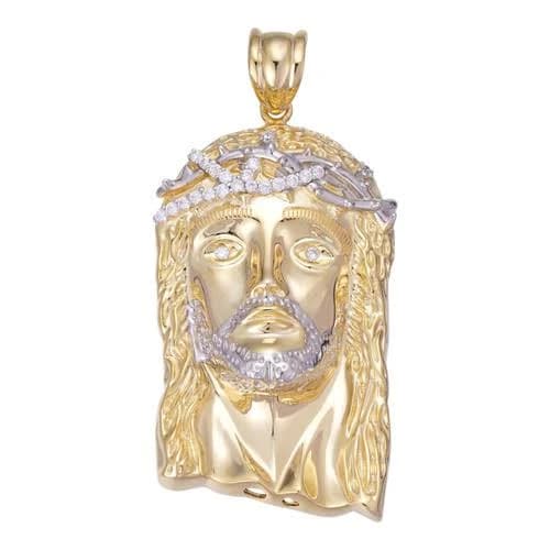 14K Gold Jesus Piece Necklace