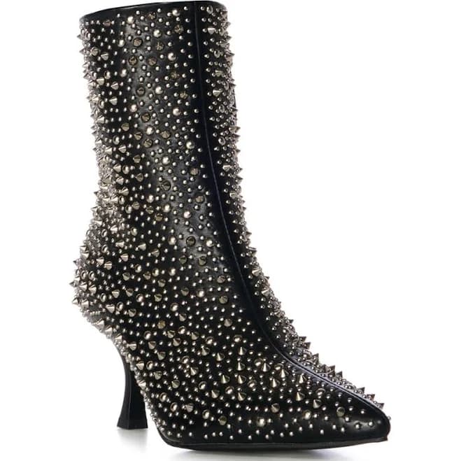 Azalea Wang Ridley Studded Stiletto Booties