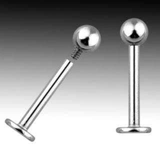 Internally Threaded Surgical Steel Ball Flat Back Monroe Labret Tragus Ring 3mm by Pierced Universe