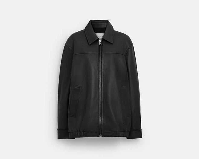 Coach Women's Oversized Leather Jacket