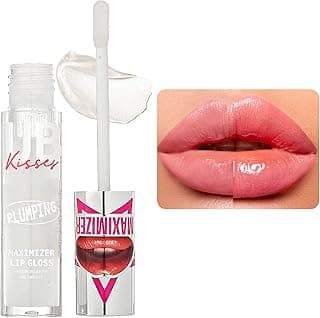 Ruby Kisses Plumping Lip Gloss – Hydrating, Voluminous, High-Shine, Cruelty-Free Lip Plumper, Smoothing, Instinct Lip Maximizer, 4 Colors, 0.15 FL oz. (CLEAR)