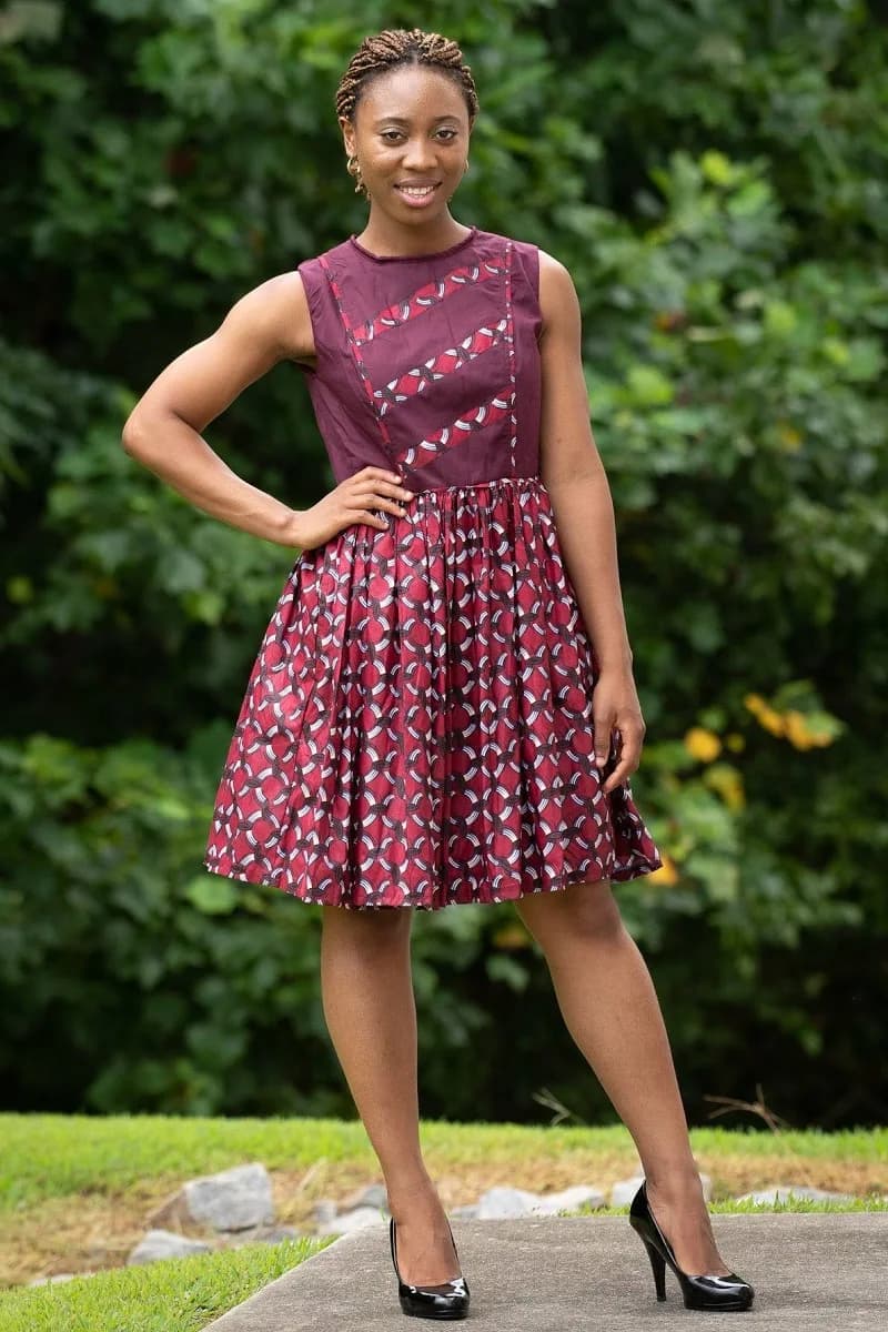 Adeola African Print Midi Dress